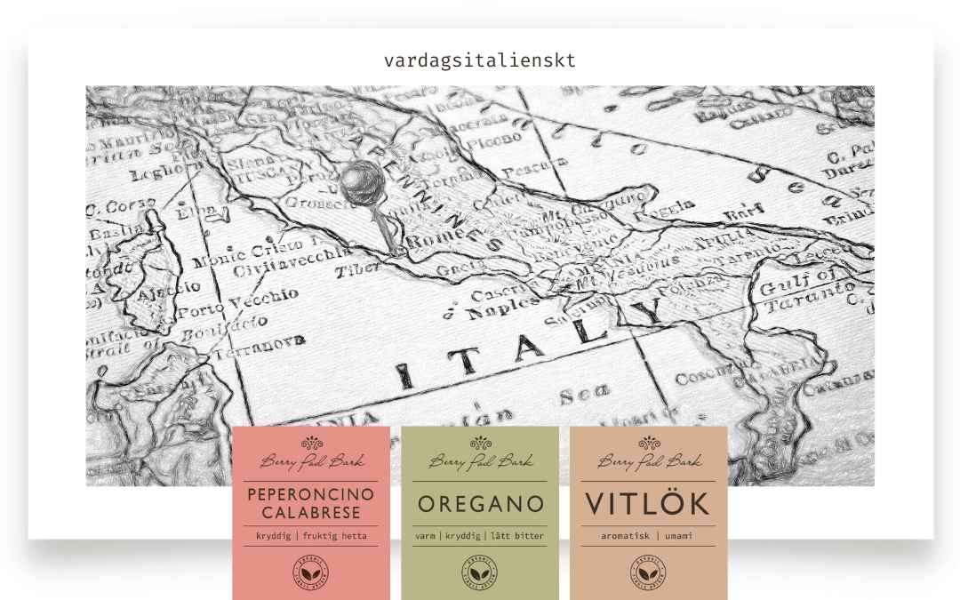 italienska smaker - berry pod bark - ekologiska kryddor