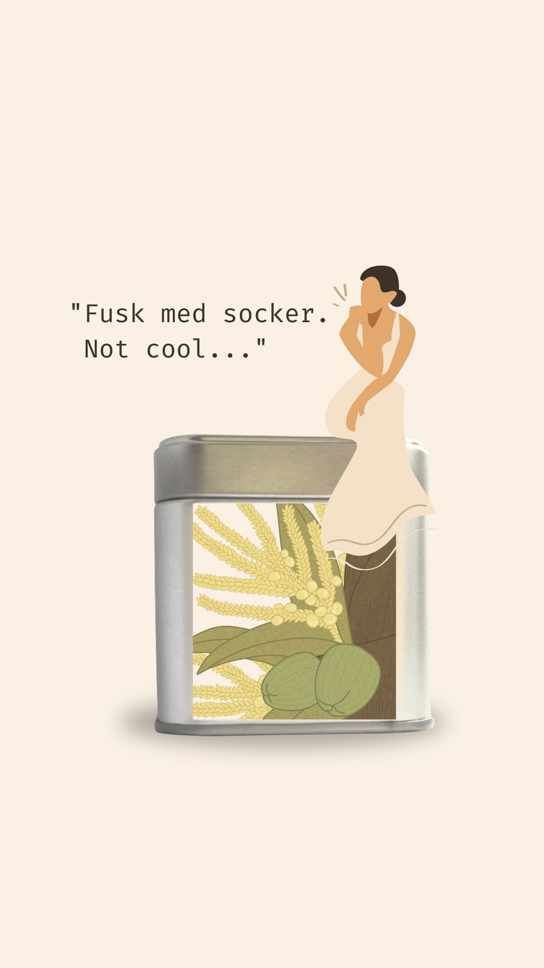 Fusk med socker, socker från kokosblommor - kryddburk