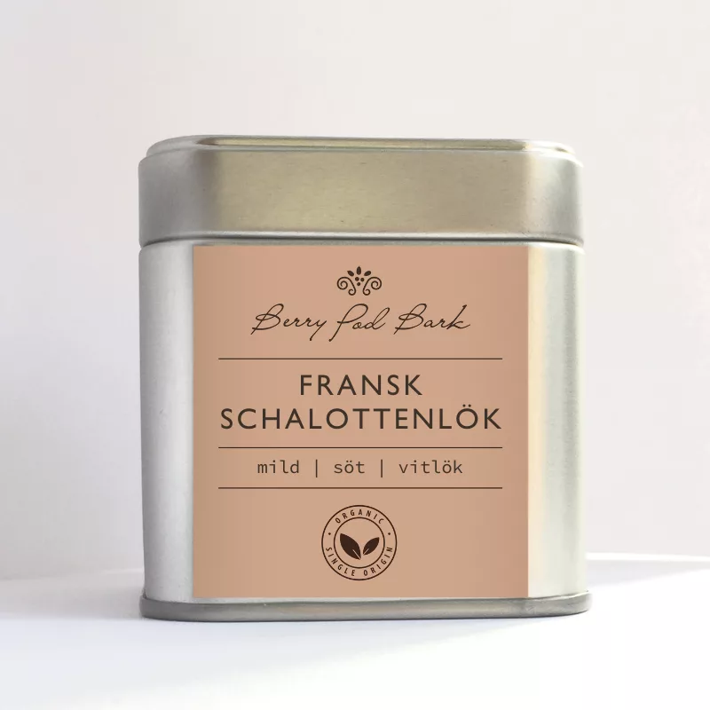 Fransk schalottenlök, torkad och finhackad i fin kryddburk - Berry Pod Bark