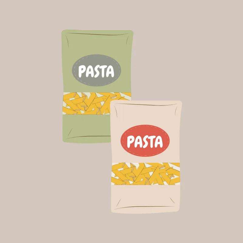 Två paket med pasta - Berry Pod Bark